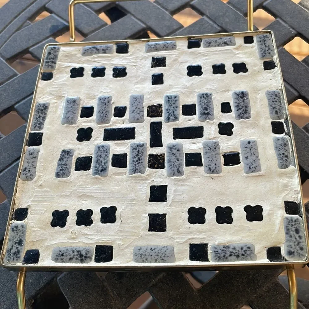 Mid Century Mosaic Tile Trivetl